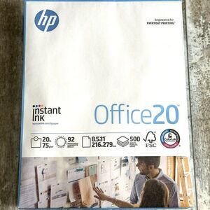 HP Papers‎ 8 1/2" X 11" Office20 Hewlett Packard 500 Sheets/Ream 112150C Inkjet